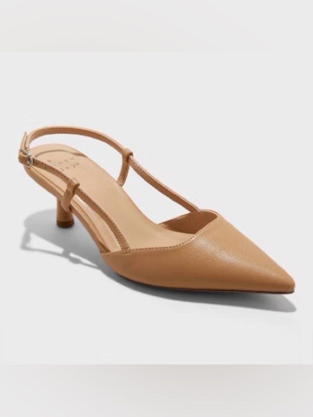 a new day Beige Pointed Slingback Heels